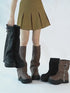 Zip Design Cover Boots